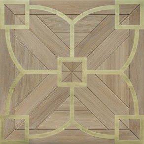 Custom parquetry with brass